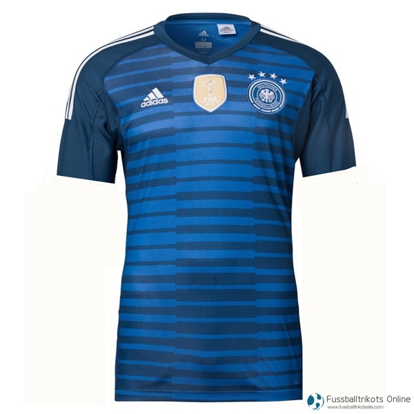 Deutschland Trikot Heim Torwart 2018 Blau Fussballtrikots Günstig